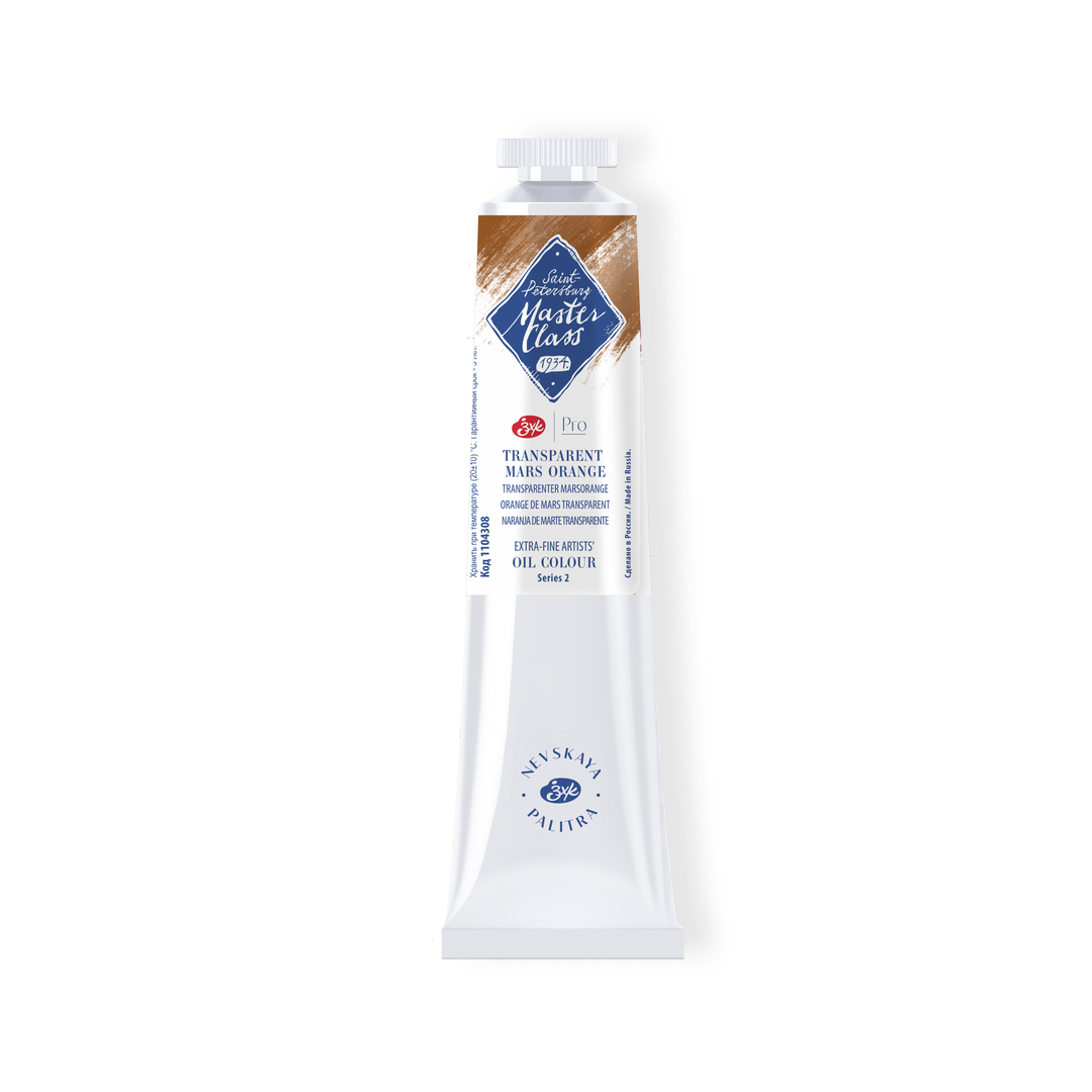 Oil colour "Master Class", Transparent Mars Orange, tube, № 308