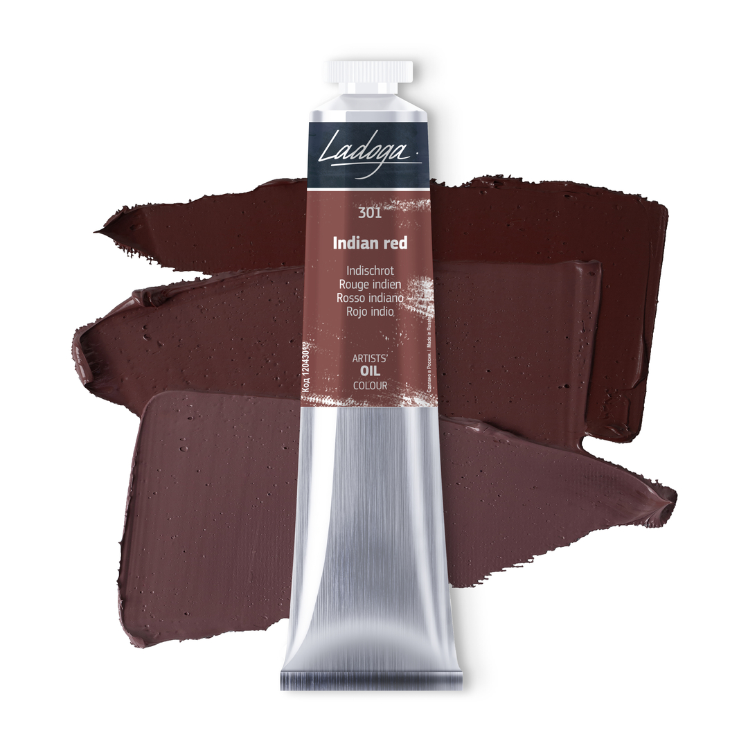 Oil colour "Ladoga", Indian Red, tube, № 301