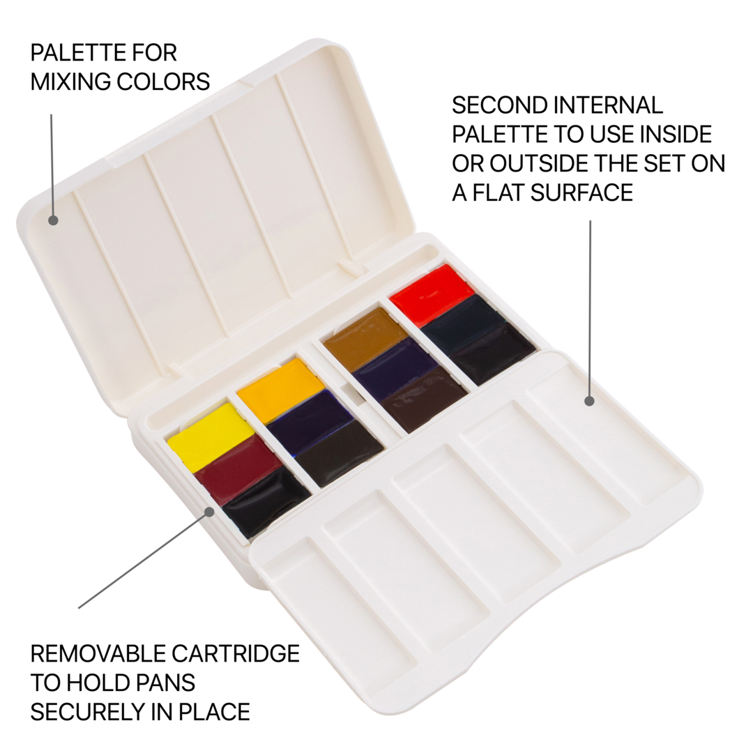 Watercolour set "White Nights", plastic box
