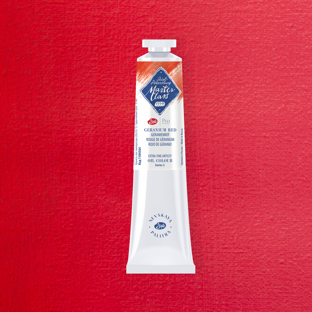 Oil colour "Master Class", Geranium Red, tube, № 364